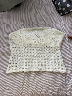 j. crew strapless crochet top NWT size small
